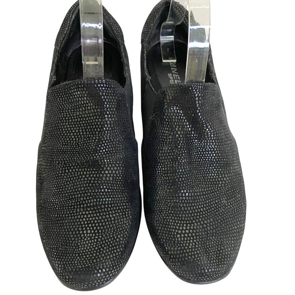 VANELi Sport Anemone Black Printed Suede Slip-On Comfort Shoes Business Casual